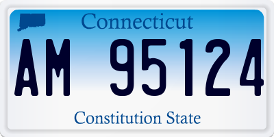 CT license plate AM95124