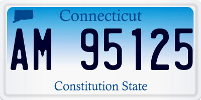 CT license plate AM95125