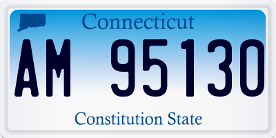 CT license plate AM95130