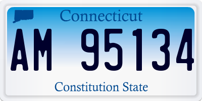 CT license plate AM95134
