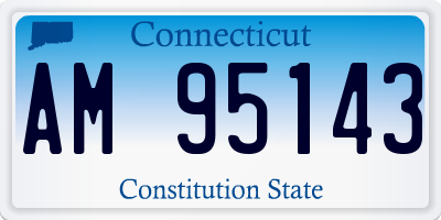 CT license plate AM95143