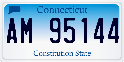 CT license plate AM95144