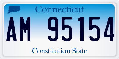 CT license plate AM95154