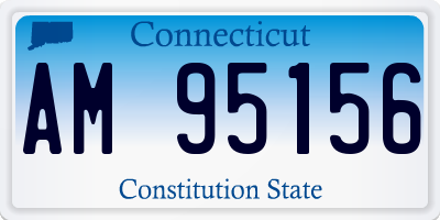 CT license plate AM95156