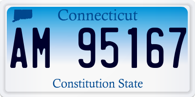 CT license plate AM95167