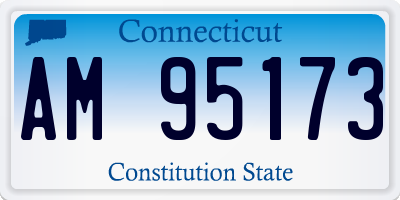 CT license plate AM95173