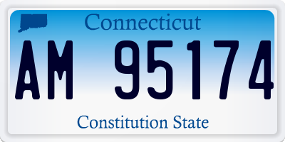 CT license plate AM95174