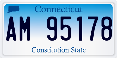 CT license plate AM95178