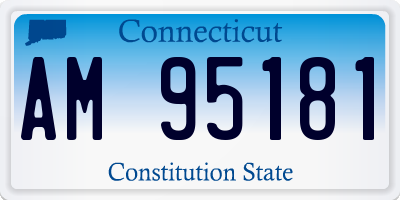 CT license plate AM95181