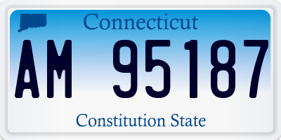 CT license plate AM95187