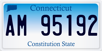 CT license plate AM95192
