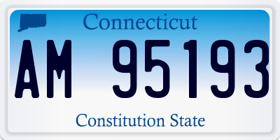 CT license plate AM95193
