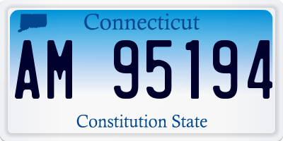 CT license plate AM95194