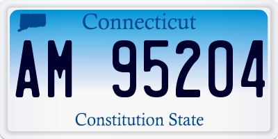 CT license plate AM95204