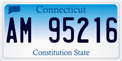 CT license plate AM95216
