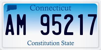 CT license plate AM95217