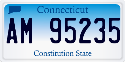 CT license plate AM95235