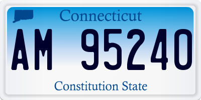 CT license plate AM95240