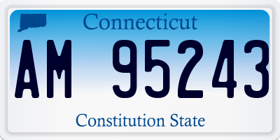 CT license plate AM95243