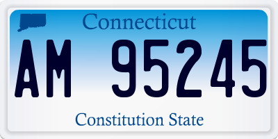 CT license plate AM95245