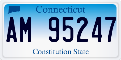 CT license plate AM95247