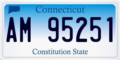 CT license plate AM95251