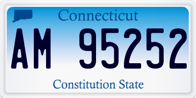 CT license plate AM95252