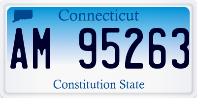CT license plate AM95263