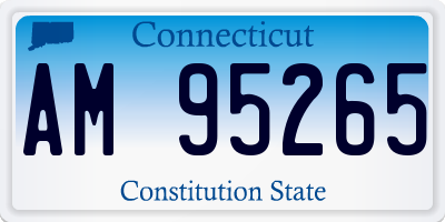 CT license plate AM95265