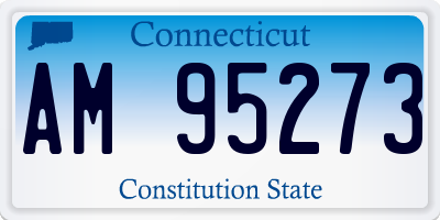 CT license plate AM95273