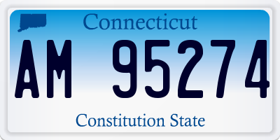 CT license plate AM95274