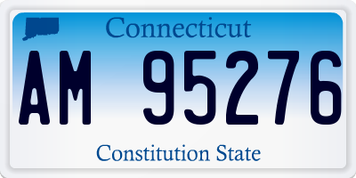 CT license plate AM95276