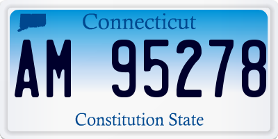 CT license plate AM95278