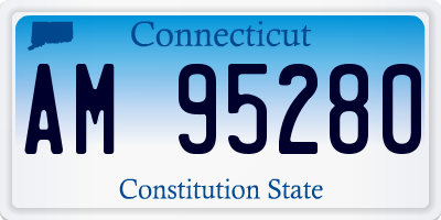 CT license plate AM95280