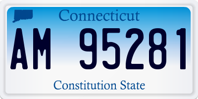 CT license plate AM95281