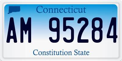 CT license plate AM95284