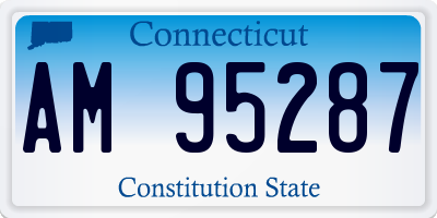 CT license plate AM95287