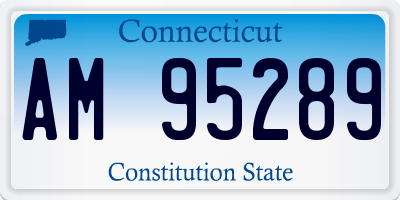 CT license plate AM95289
