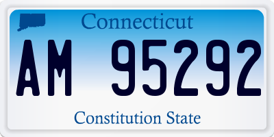 CT license plate AM95292