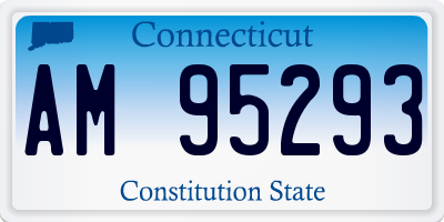 CT license plate AM95293