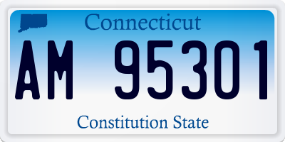 CT license plate AM95301