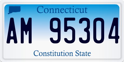 CT license plate AM95304