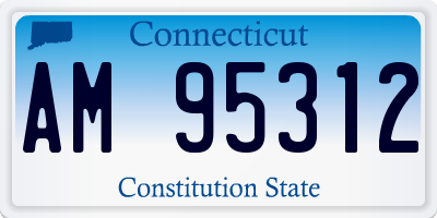 CT license plate AM95312