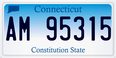 CT license plate AM95315