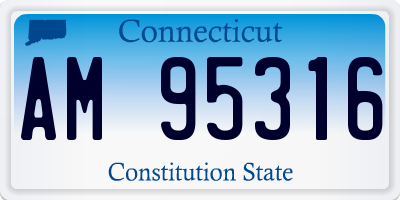 CT license plate AM95316