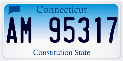 CT license plate AM95317