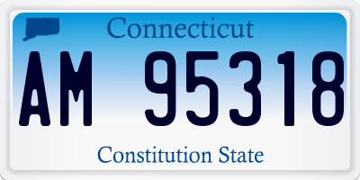 CT license plate AM95318