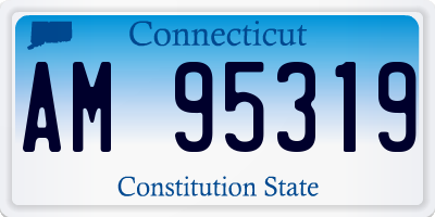 CT license plate AM95319