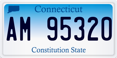 CT license plate AM95320
