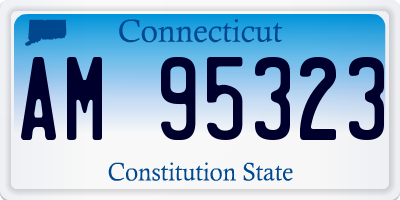 CT license plate AM95323